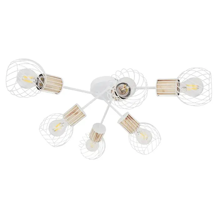 Globo Deckenleuchte Luise - 40 W, L x B x H: 70 x 70 x 24 cm, Weiß, E27 - Vorderansicht