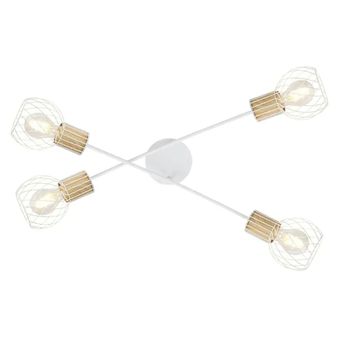 Globo Deckenleuchte Luise - 40 W, L x B x H: 78 x 38 x 21 cm, Weiß, E27 - Ansicht von unten