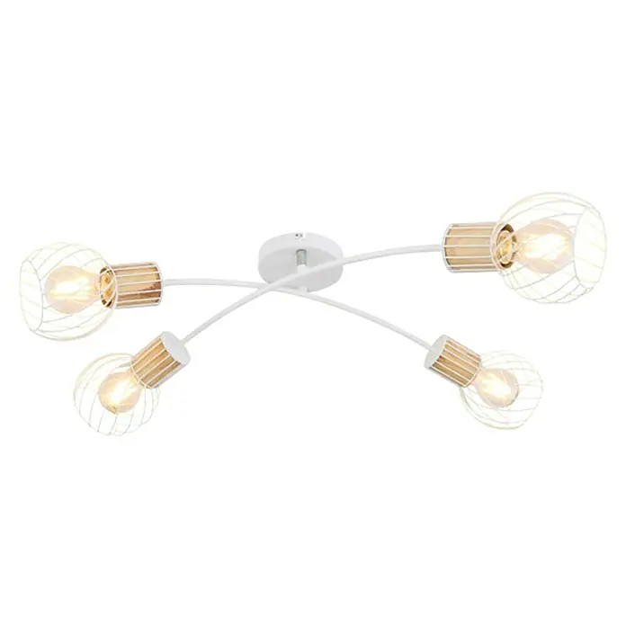 Globo Deckenleuchte Luise - 40 W, L x B x H: 78 x 38 x 21 cm, Weiß, E27 - Ansicht von unten