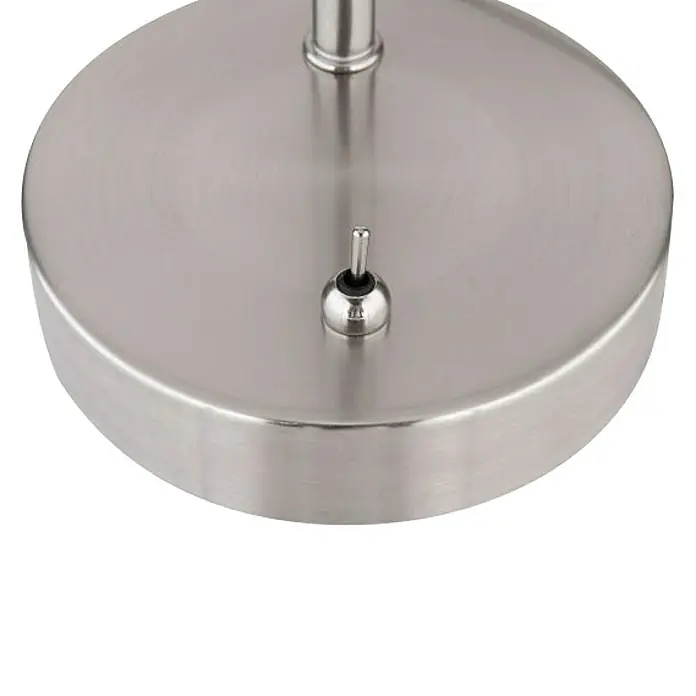 Globo Tischleuchte Willy - 40 W, L x B x H: 24 x 23 x 40 cm, Nickel Matt, Weiß, Klar, E27 - Detailaufnahme