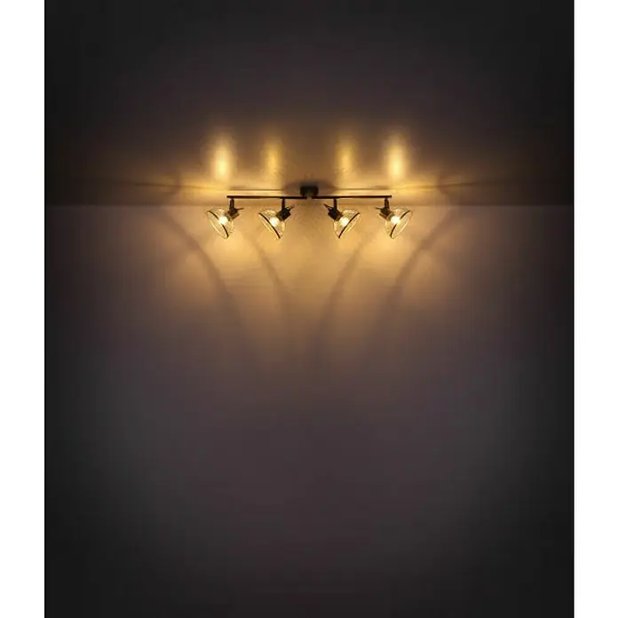 Globo Deckenstrahler Moniga - 40 W, L x B x H: 93,6 x 16 x 20,8 cm, E27, 4 Stk. - Stimmungsaufnahme