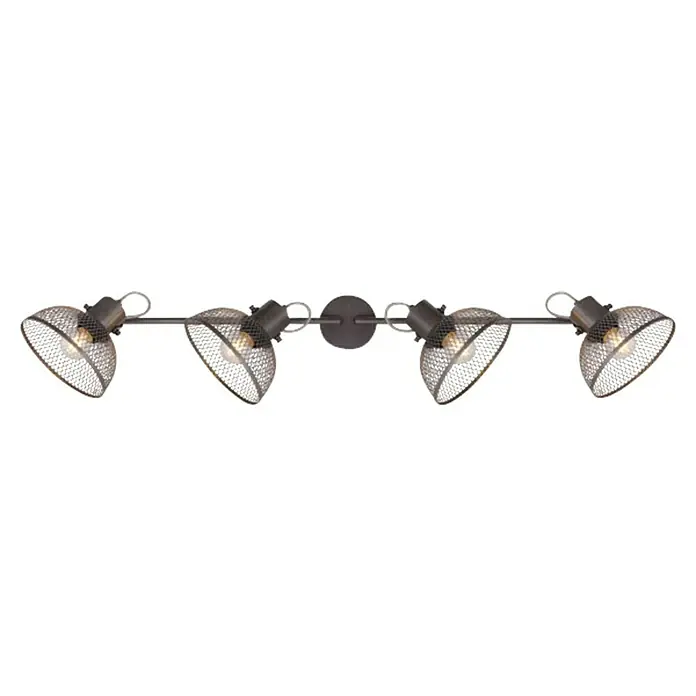 Globo Deckenstrahler Moniga - 40 W, L x B x H: 93,6 x 16 x 20,8 cm, E27, 4 Stk. - Vorderansicht