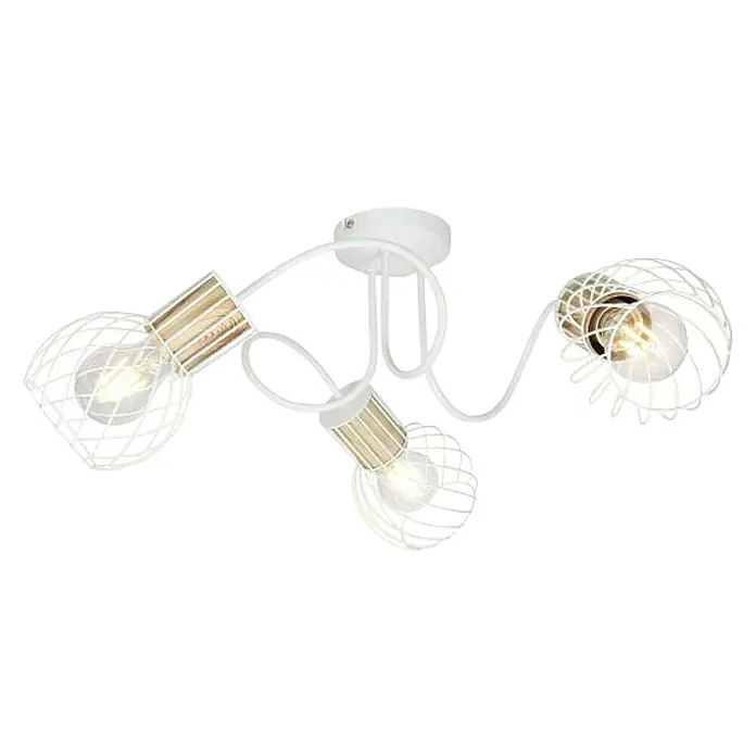 Globo Deckenleuchte Luise - 40 W, Weiß, E27 - Diagonale Ansicht