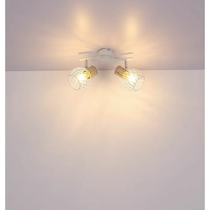 Globo Deckenleuchte Luise - 40 W, L x B x H: 29,6 x 23 x 18,5 cm, Weiß, E27 - Stimmungsaufnahme