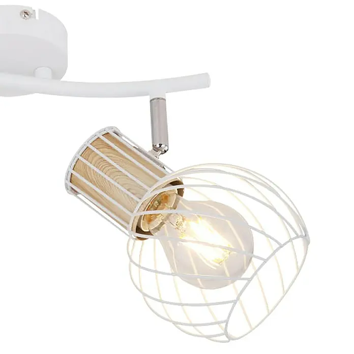 Globo Deckenleuchte Luise - 40 W, L x B x H: 29,6 x 23 x 18,5 cm, Weiß, E27 - Detailaufnahme