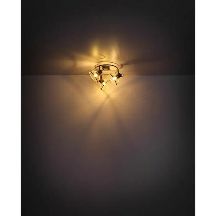 Globo Deckenstrahler Moniga - 40 W, L x B x H: 30 x 30 x 20,6 cm, Chrom, E27, 3 Stk. - Stimmungsaufnahme