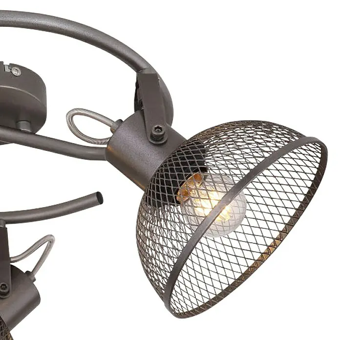 Globo Deckenstrahler Moniga - 40 W, L x B x H: 30 x 30 x 20,6 cm, Chrom, E27, 3 Stk. - Detailaufnahme