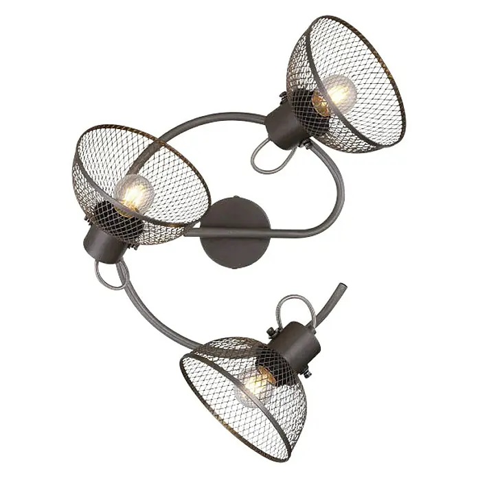 Globo Deckenstrahler Moniga - 40 W, L x B x H: 30 x 30 x 20,6 cm, Chrom, E27, 3 Stk. - Ansicht von unten