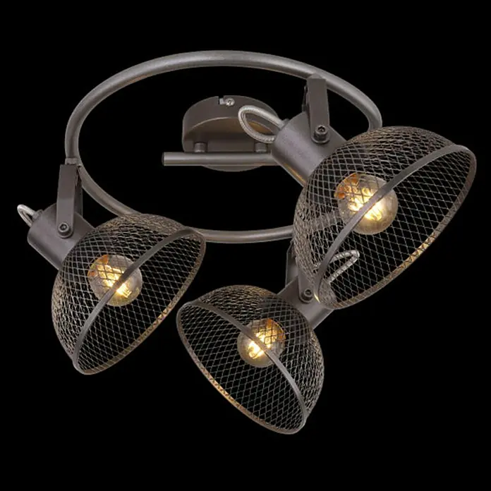 Globo Deckenstrahler Moniga - 40 W, L x B x H: 30 x 30 x 20,6 cm, Chrom, E27, 3 Stk. - Diagonale Ansicht