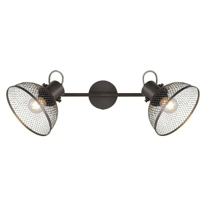 Globo Deckenstrahler Moniga - 40 W, L x B x H: 46,5 x 16 x 20,6 cm, Chrom, E27, 2 Stk. - Ansicht von unten