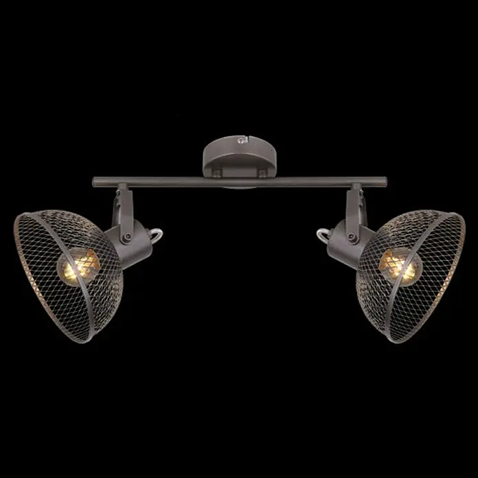 Globo Deckenstrahler Moniga - 40 W, L x B x H: 46,5 x 16 x 20,6 cm, Chrom, E27, 2 Stk. - Vorderansicht