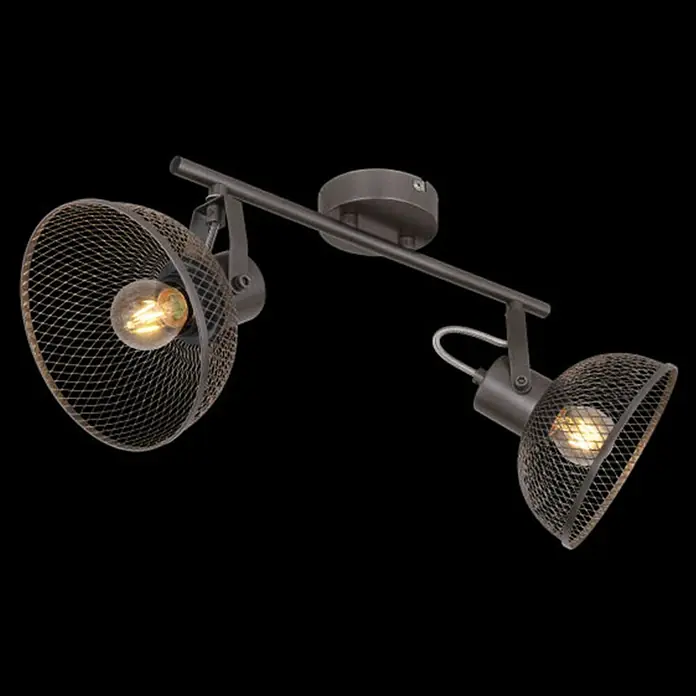 Globo Deckenstrahler Moniga - 40 W, L x B x H: 46,5 x 16 x 20,6 cm, Chrom, E27, 2 Stk. - Diagonale Ansicht