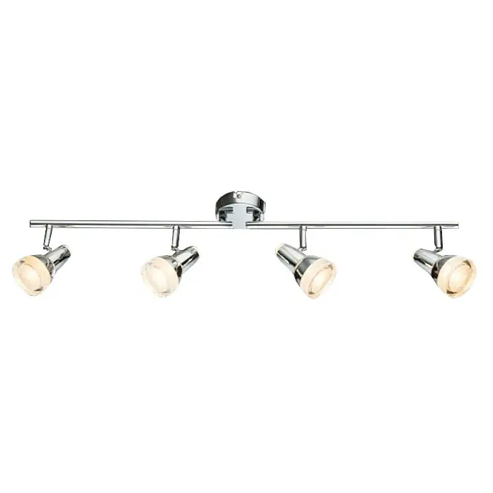 Globo LED-Deckenstrahler Alaska - 16 W, L x B x H: 68,5 x 8 x 17 cm, Chrom, Warmweiß - Vorderansicht