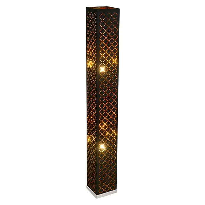 Globo Stehleuchte Clarke - Höhe: 118 cm, Schwarz, Nickel matt, Gold, E27 - Diagonale Ansicht
