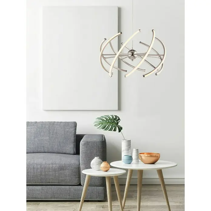 Globo LED-Pendelleuchte Wave - Höhe: 120 cm - Stimmungsaufnahme