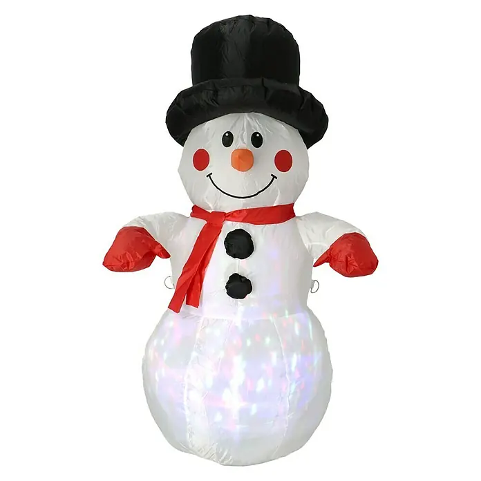 Muñeco de nieve - Altura: 120 cm, Poliéster, LED - Vista frontal