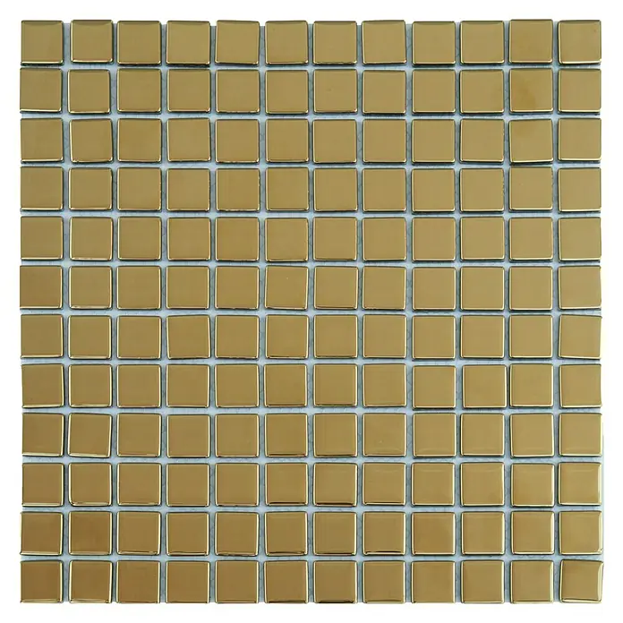 Baldosa de mosaico Elegance - 30 x 30 cm, Oro - Vista frontal