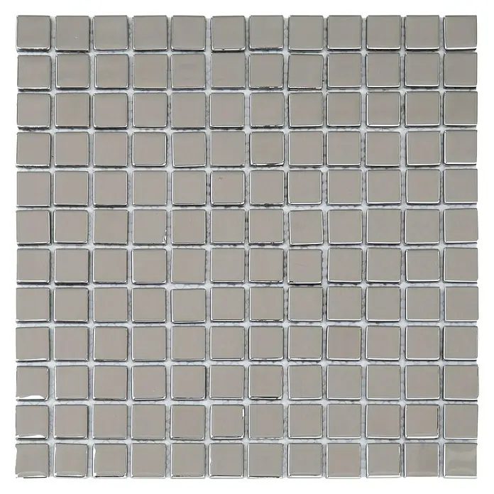 Baldosa de mosaico Elegance - 30 x 30 cm, Plateado - Vista frontal