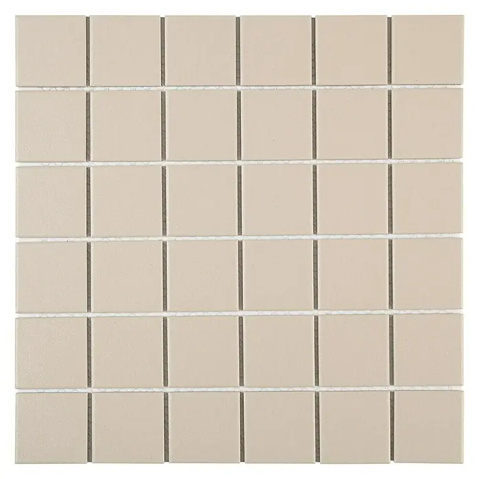 Baldosa de mosaico Tecniq - 30 x 30 cm, Beige - Vista frontal