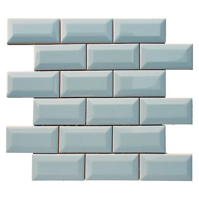 BHS Showroom Baldosa de mosaico Mini-Metro - 30 x 30 cm, Gris claro - Vista frontal