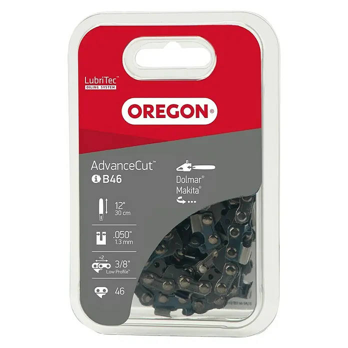 Oregon Lanac za motorne pile - Duljina reza: 30 cm, Broj karike lanca: 46 Kom., Širina utora: 1,3 mm - Pogled sprijeda