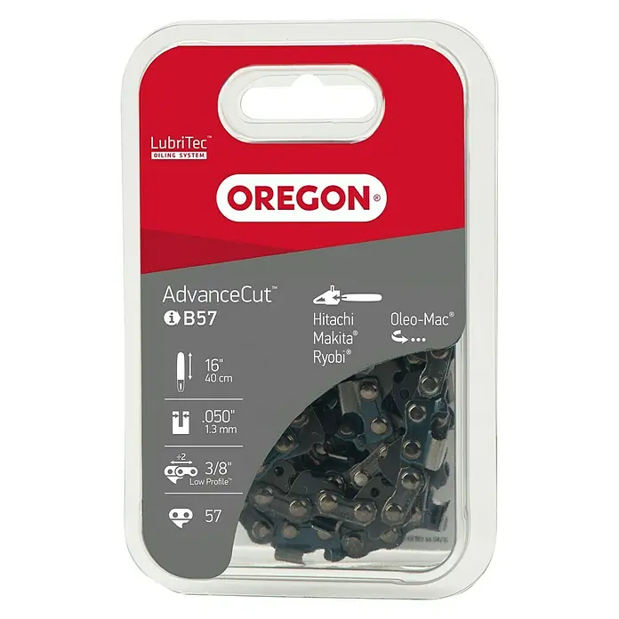 Oregon Cadena para motosierra - Longitud de corte: 40 cm, Eslabones motrices: 57 ud., Anchura de ranura: 1,3 mm - Vista frontal