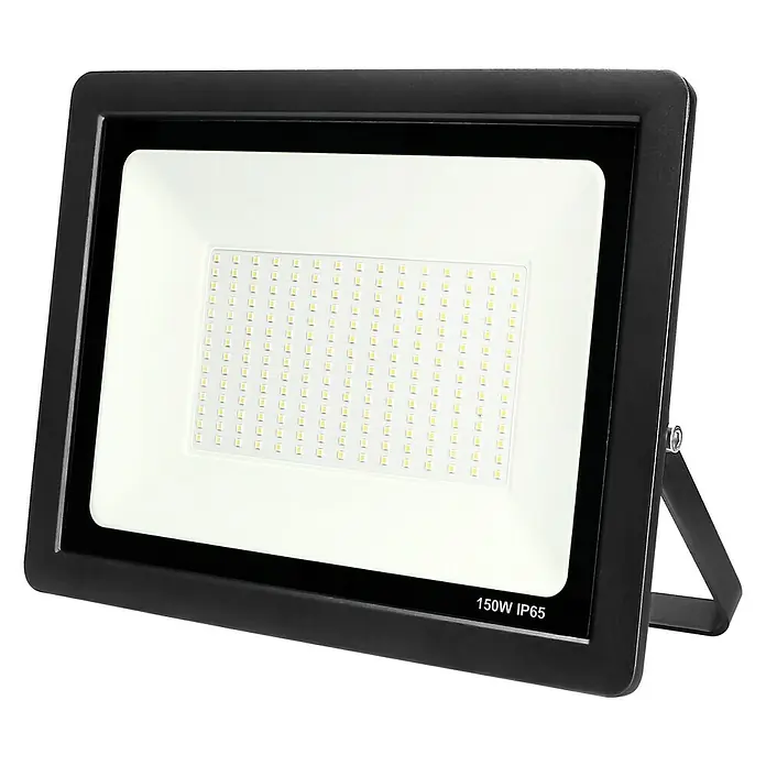 Proyector LED Eko - 150 W, Color de luz: Blanco neutro, IP65, Negro - Vista angular