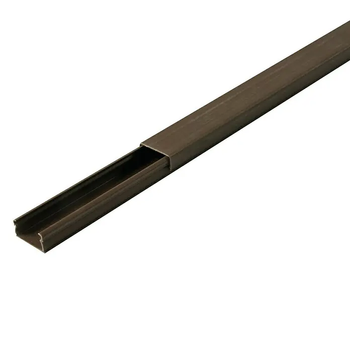 Voltomat Kabelkanal - L x B x H: 2 m x 20 mm x 10 mm, Braun - Diagonale Ansicht