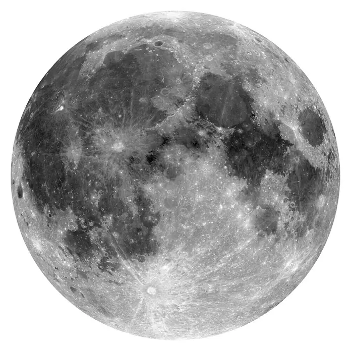 Komar Dots Fototapete rund Moon - 125 cm, Selbstklebend - Draufsicht