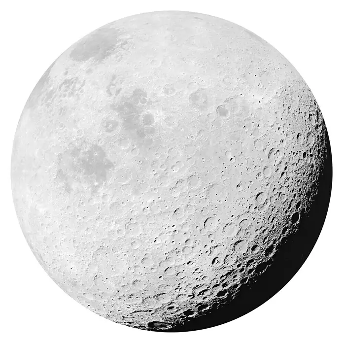 Komar Dots Fototapete rund Luna - 125 cm, Selbstklebend - Draufsicht