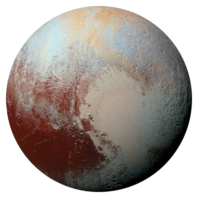 Komar Dots Fototapete rund Pluto - 125 cm, Selbstklebend - Draufsicht