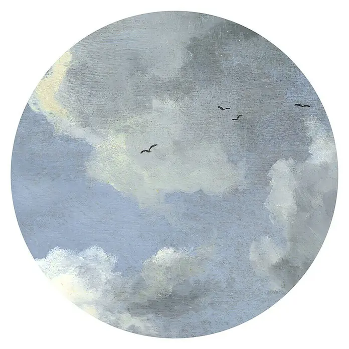 Komar Dots Fototapete rund Simply Sky - 125 cm, Selbstklebend - Draufsicht