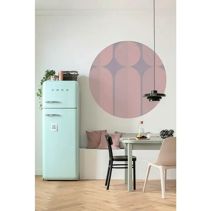Komar Dots Fototapete rund Bauhaus Fusion - 125 cm, Selbstklebend - Stimmungsaufnahme
