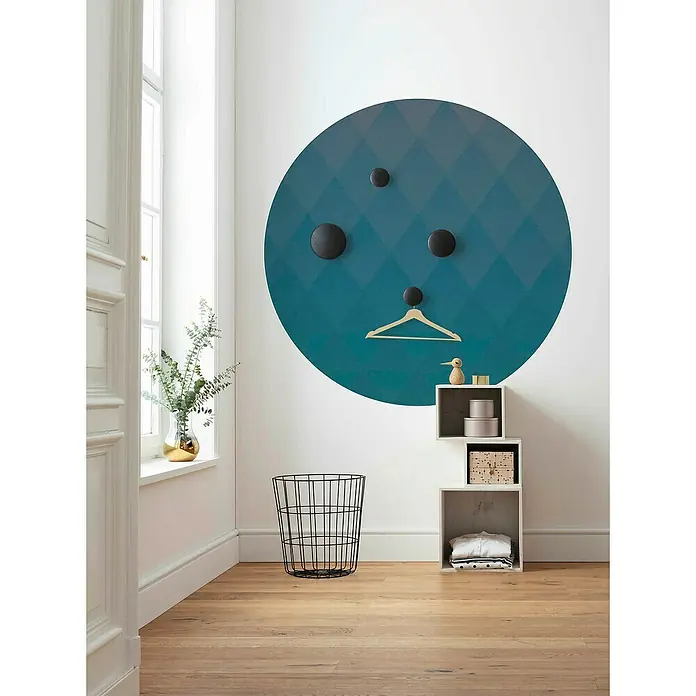 Komar Dots Fototapete rund Lucy with Diamonds - 125 cm, Selbstklebend - Stimmungsaufnahme