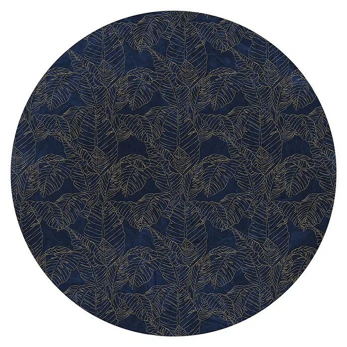 Komar Dots Fototapete rund Royal Blue - 125 cm, Selbstklebend - Draufsicht