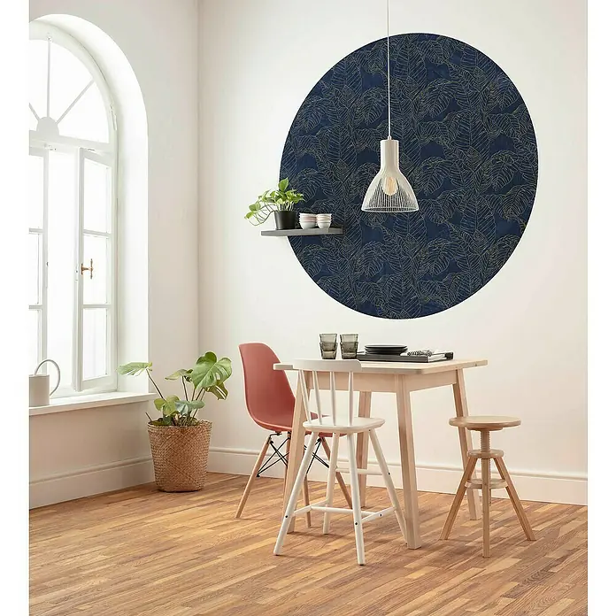 Komar Dots Fototapete rund Royal Blue - 125 cm, Selbstklebend - Stimmungsaufnahme