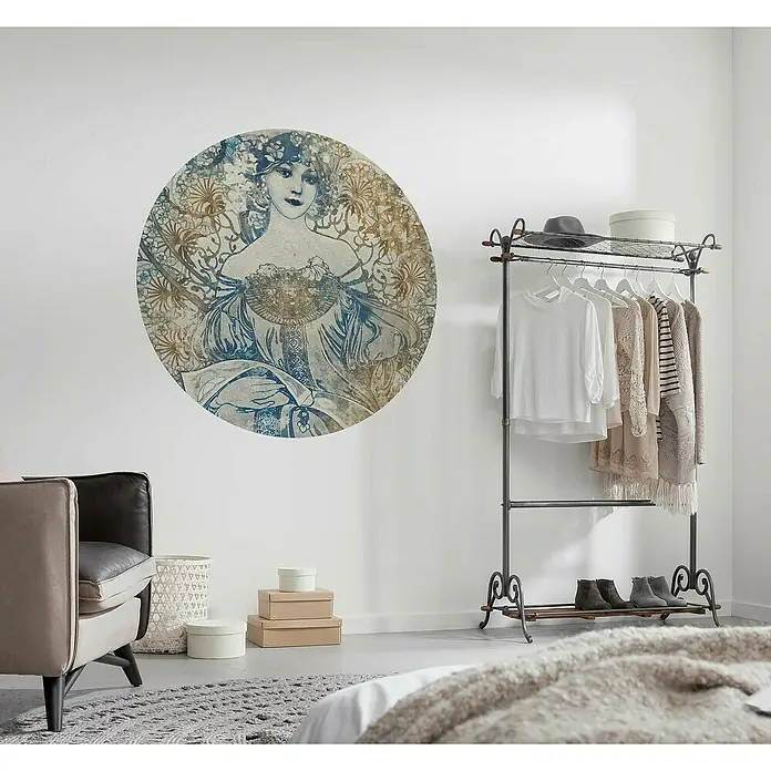 Komar Dots Fototapete rund Goddess - 125 cm, Selbstklebend - Stimmungsaufnahme