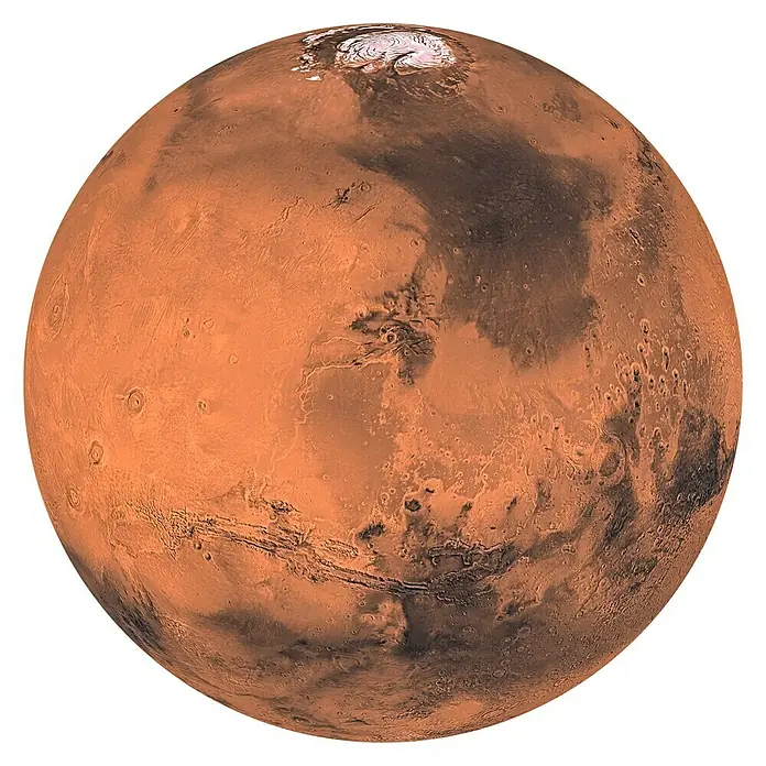 Komar Dots Fototapete rund Mars - 125 cm, Selbstklebend - Draufsicht