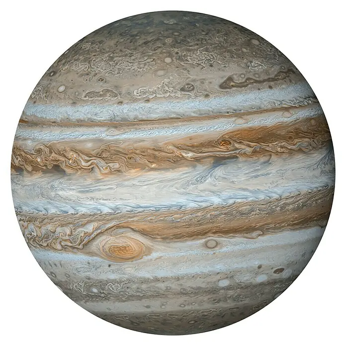 Komar Dots Fototapete rund Jupiter - 125 cm, Selbstklebend - Draufsicht