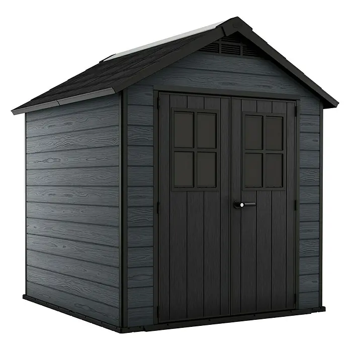Keter Caseta para jardín Newton 757 - 228 cm, 223,5 cm, Plástico, Gris - Vista angular