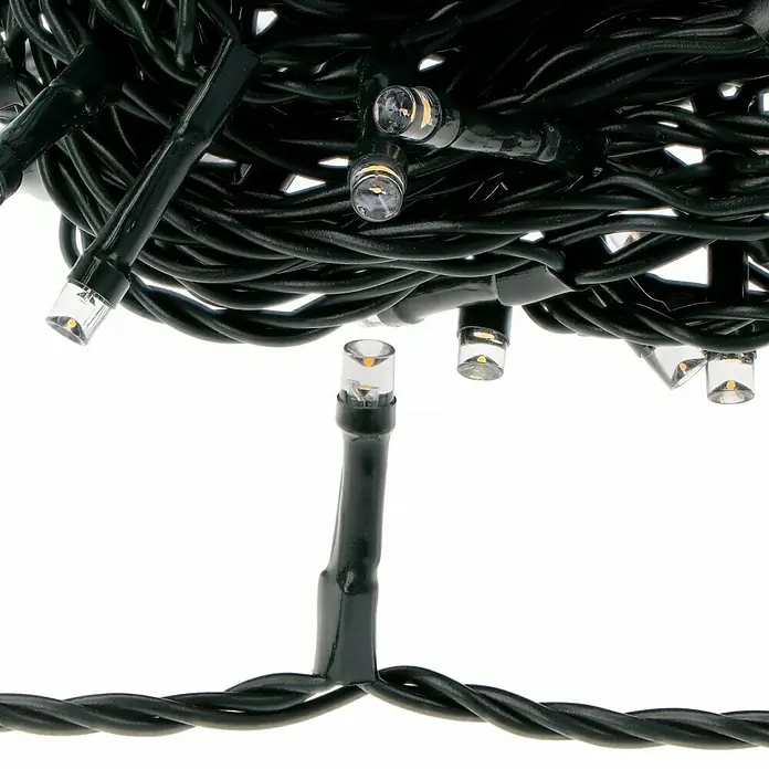 LED svetlobne verige - Znotraj, Dolžina kabla: 34 m, Topla bela - Posnetek od blizu