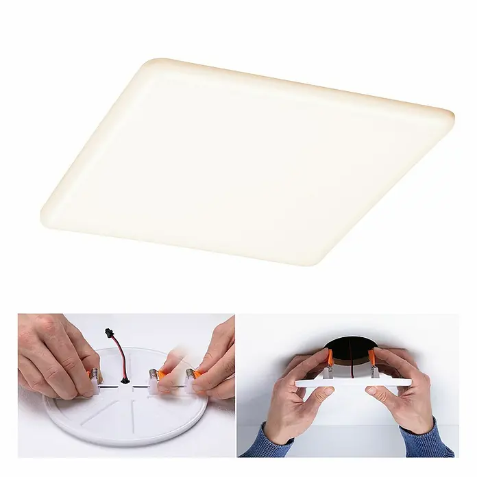 Paulmann LED-Panel Veluna VariFit - 21 W, L x B x H: 21,5 x 21,5 x 3,1 cm, Satin, Warmweiß - Anwendungsbeispiel