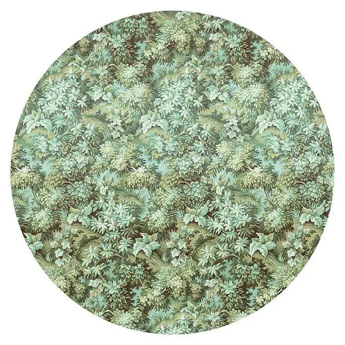 Komar Dots Fototapete rund Greenery - 125 cm, Selbstklebend - Draufsicht