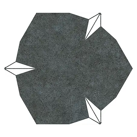 Feinsteinzeugfliese Hexagon Stella Night