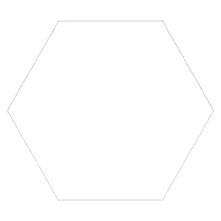 Feinsteinzeugfliese Hexagon Basic White