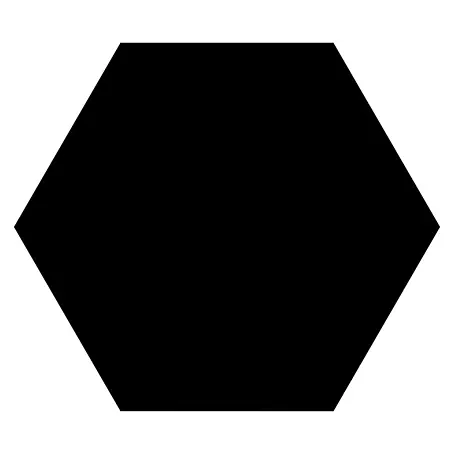 Feinsteinzeugfliese Hexagon Basic Black