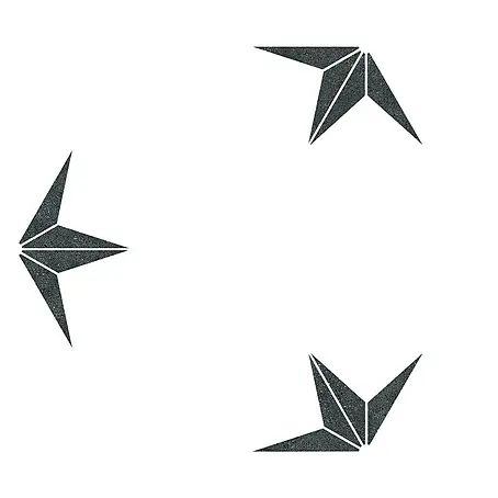 Feinsteinzeugfliese Hexagon Stella Nero
