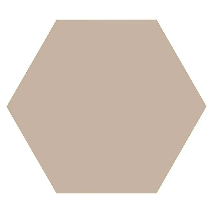Feinsteinzeugfliese Hexagon Basic Nude - 22 x 25 cm, Beige, Matt - Draufsicht