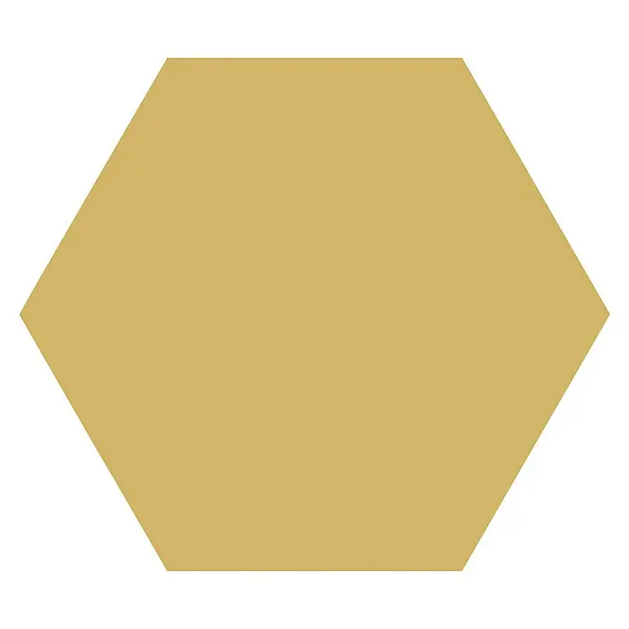 Feinsteinzeugfliese Hexagon Basic Dandelion - 22 x 25 cm, Gelb, Matt - Draufsicht