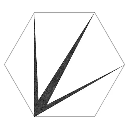 Feinsteinzeugfliese Hexagon Trident Blanco